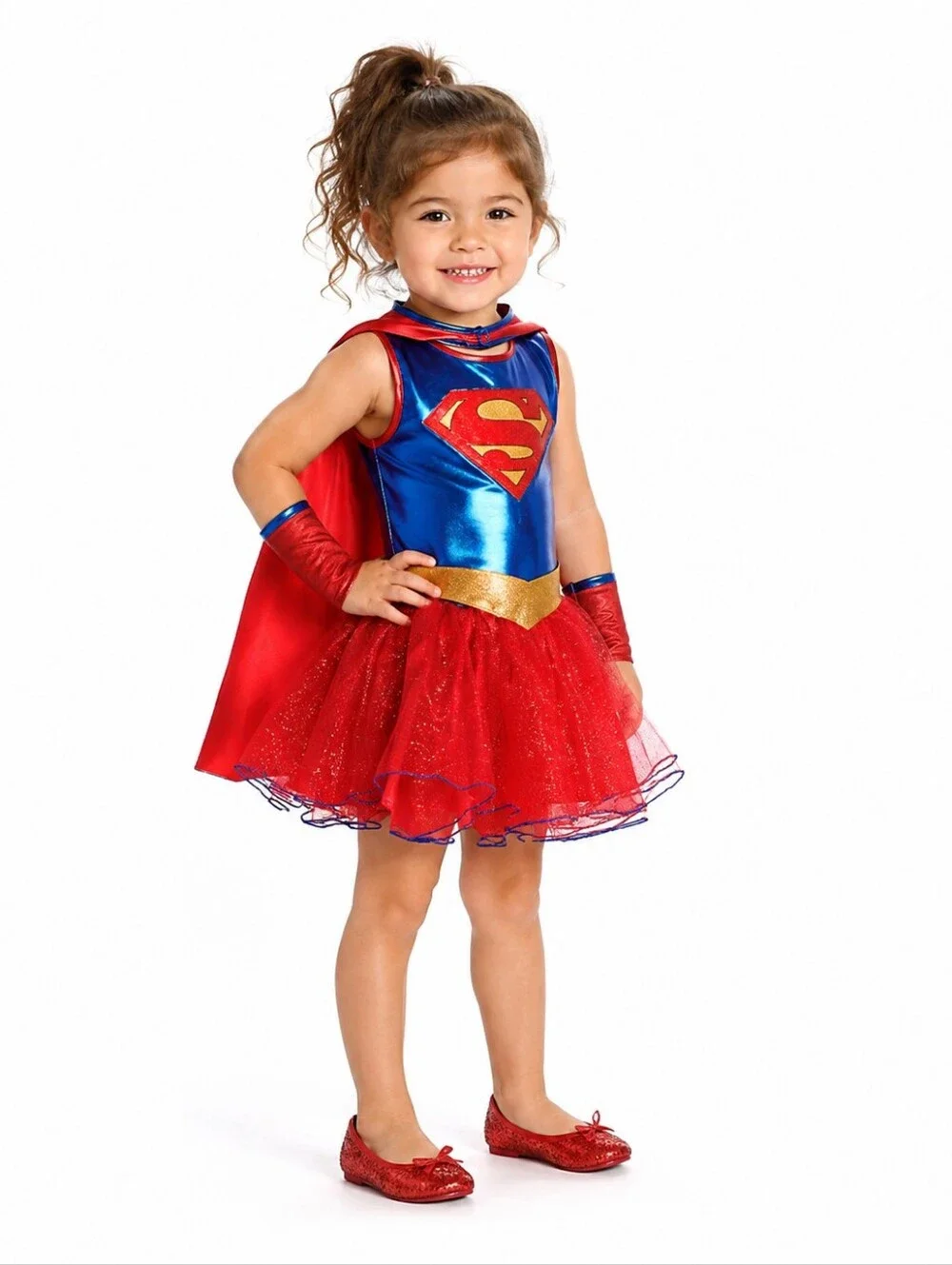 DC Comics Supergirl Toddler Costume Size 2T–4T – Rubie’s Tutu Dress Cape Belt Ga